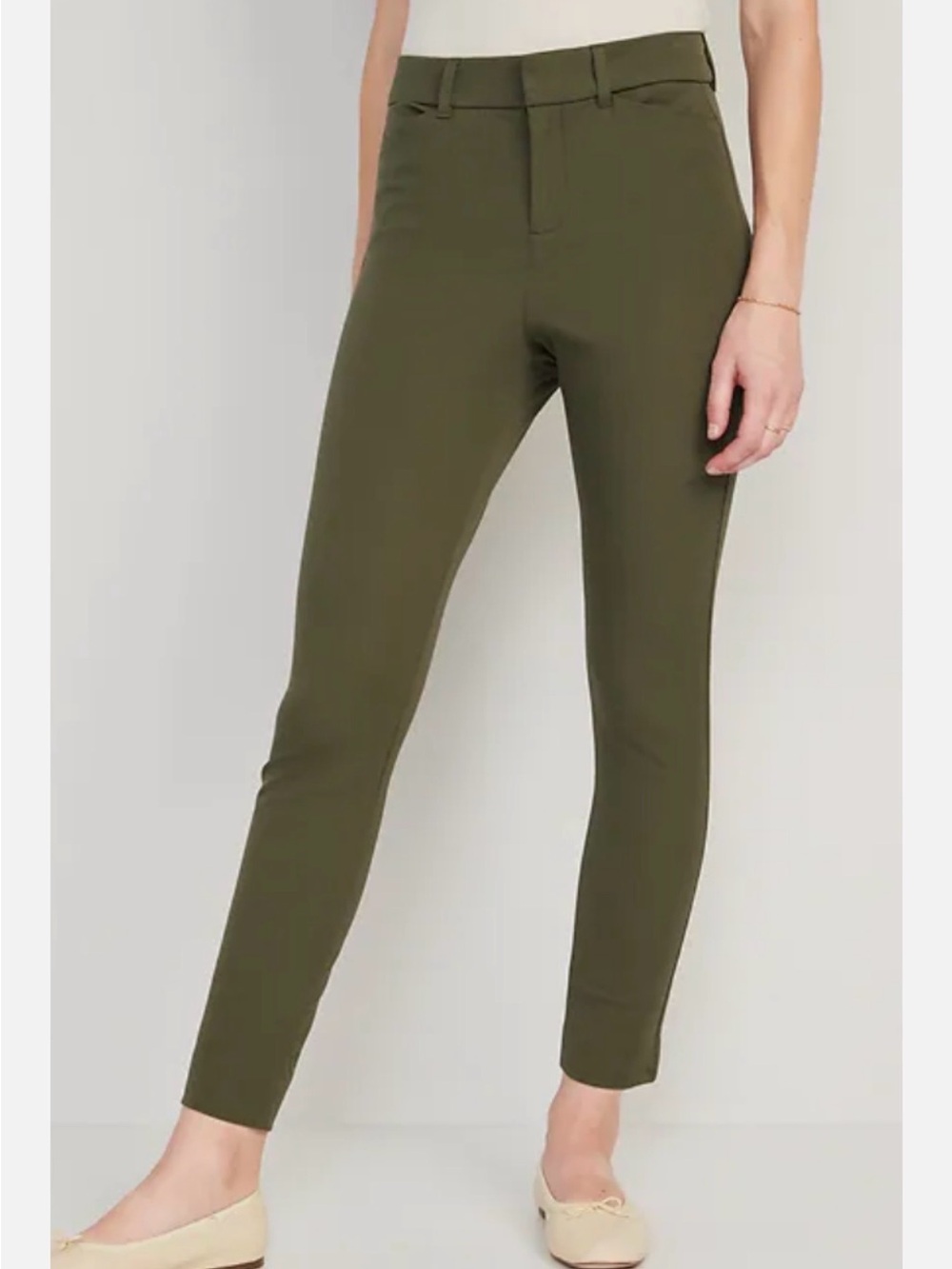 Old Navy Olive Slim Ankle Pants - Women